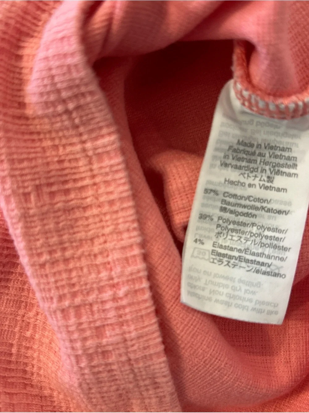 J.Crew peach Button-Front Tie-Hem Top